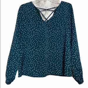Lucca‎ green white polka dot lined top straps